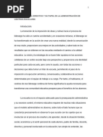 El Liderazgo Del Directivo y Su Papel en La Administración de Centros Escolares