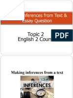 Making Inferences From Text Essay Question (UPDATED)