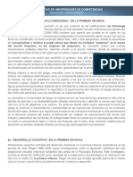 Lectura 6. EL "DESARROLLO EMOCIONAL" EN LA PRIMERA INFANCIA