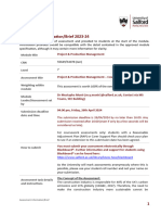 ASSIGNMENT Project & Production Management PM - Assessment - Brief - Form - 2023-24