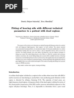 Fitting of Hearing Aids With Different Technical Parameters To A Patient With Dead Regions