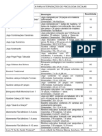 Lista Materiais Lúdicos