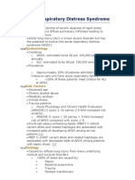 Acute Respiratory Distress Syndrome