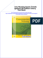 Contemporary Nursing Issues Trends and Management 5th Edition Cherry Test Bank All Chapters