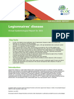 Legionnaires Disease Annual Epidemiological Report 2021