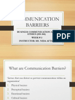 Communication Barriers and 7Cs