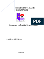 Expression Orale Et Ecrite 2020