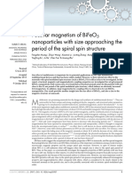 Peculiar Magnetism of Bifeo Nanoparticles With Size Approaching The Period of The Spiral Spin Structure