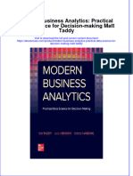 Modern Business Analytics: Practical Data Science For Decision-Making Matt Taddy Full Chapter Instant Download