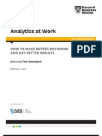 Analytics at Work - How To Make Better Decision and Get Better Results