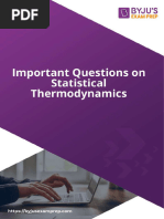 Important Questions On Statistical Thermodynamics 35