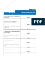 Presupuesto de Sistematización