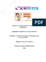 Propuesta Educativa Individualizada para El Caso Con NEE (Etapa 2)