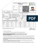 NEET Score Card of Sunisth