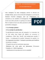 I-Les Stratégies Globales: I-1-La Stratégie de Spécialisation