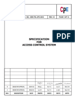 GEN-TEL-SPC-0010 Specification For Access Control System