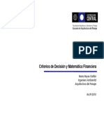 Criterios de Decisión y Matemática Financiera