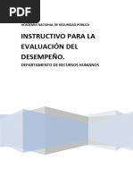 Instructivo para La Evaluación Del Desempeño 2015