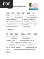 Spanish Worksheets - Gap Fill Exercises: A. Mi Familia