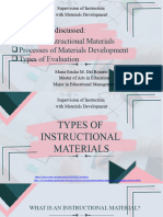 Instructional Materials and Materials Development