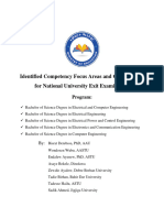 Exit Exam Comptency & Course List