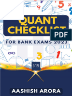 Quant Checklist 519 by Aashish Arora For Bank Exams 2024