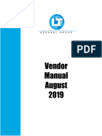 LT Apparel Group Vendor Manual August 2019 Final