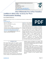 Enhanced Integration of Kinematic Free Surface Boundary Condition To Third Order Accuracy For Wave Transformation Modeling