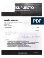 Cotización y Documentos Provedor de Servicio Fabian Aguilar