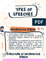 LESSON 7 Types of Speeches - Student