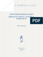 Post-Phénoménologies Merleau-Ponty, Patocka, Barbaras Par Pierre Rodrigo