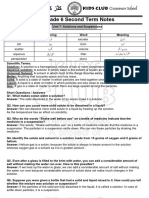 Notes For Science G6 (2nd Term)