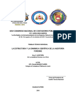 La Estructura y La Dinámica Científica de La Auditoría Forense. Ronald Munive Flores