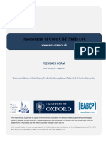 ACCS Feedback Form Assessment of Core CBT Skills