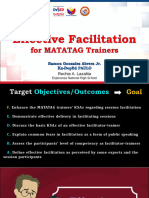 Effective Facilitation For MATATAG Trainers - Edited