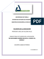 Ensayo Final de Filosofia de La Educacion