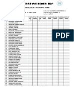 Lab Grading Sheet (Prelim)