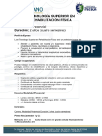 Tecnología Superior en Rehabilitación Física - Dos Años