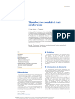 Thrombocytose Conduite À Tenir Au Laboratoire