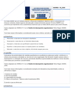 Atividade 1 - Estudo Contemporâneo e Transversal Gestão de Indicadores - 53-2024