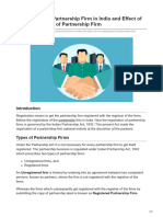 Registration of Partnership Firm in India and Effect of Non-Registration of Partnership Firm