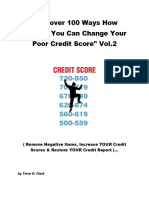 Discover 100 Ways How Quickly You Can Change Your Poor Credit Score by Terry D. Clark Vol 2