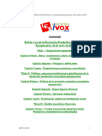 Bolivia: Ley de La Revolución Productiva Comunitaria Agropecuaria, 26 de Junio de 2011