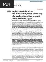 Implication of The Micro and Lithofacies Types On The Quality of A Gas Bearing Deltaic Reservoir in The Nile Delta, Egypt