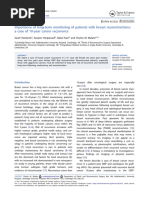 Importance of Long-Term Monitoring of Patients With Breast Reconstructions - A Case of 10-Year Cancer Recurrence