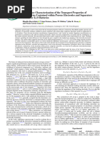 Impedance Characterization of The Transport Proper