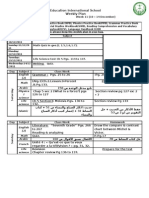 Education International School Weekly Plan