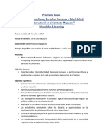 Programa Curso Enfoque Intercultural, Derechos Humanos y Salud Salud Intercultural en El Co