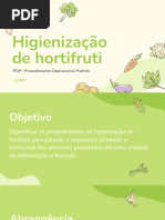 Higienização de Hortifruti - POP