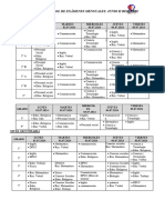 Rol de Exámenes - Junioo II Bimestre